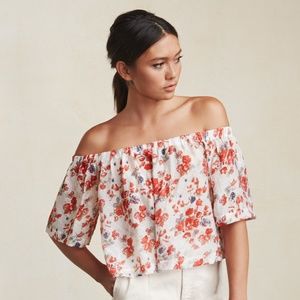 Reformation‎ Truxton Off Shoulder Top in Rosie